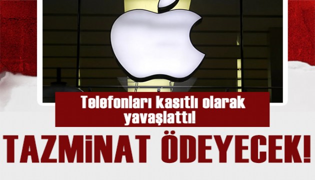 Apple, telefonları yavaşlattığı gerekçesiyle tazminat ödeyecek!