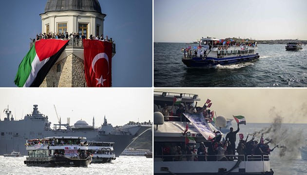 İstanbul Boğazı'nda Gazze eylemi