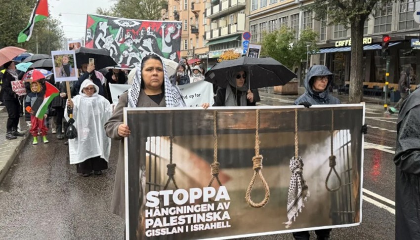 İsveç'te Gazze protestosu