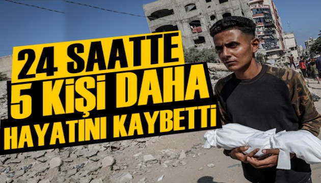 Gazze'de 24 saatte 5 kişi daha açlıktan hayatını kaybetti