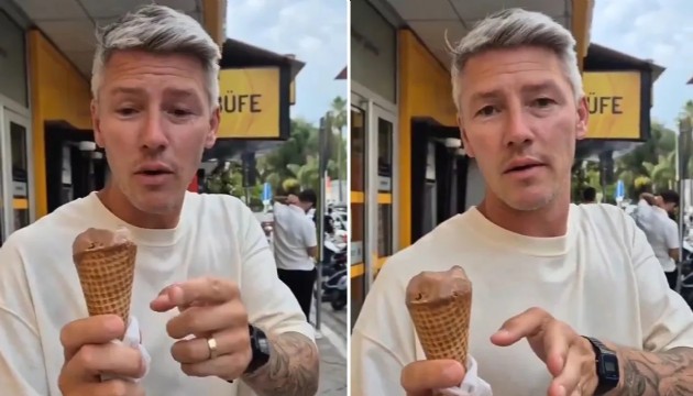 Alman turist dondurma fiyatına tepki gösterdi
