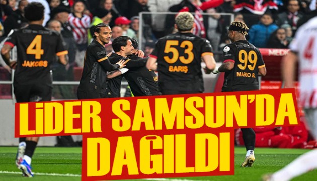 Lider Galatasaray, Samsun'da dağıldı!