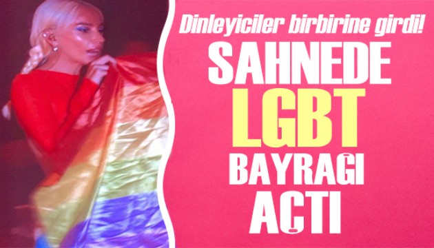 Gülşen LGBT bayrağı açtı, konserde kavga çıktı!