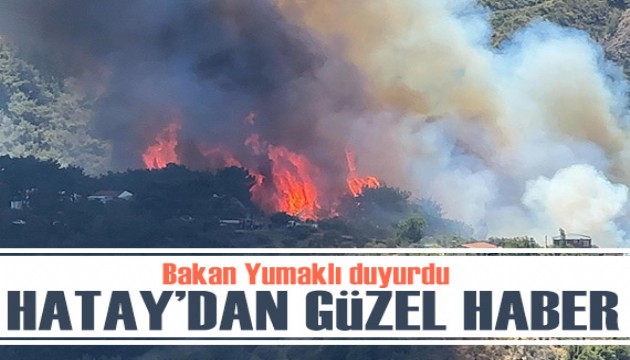 Bakan Yumaklı duyurdu: Hatay'daki orman yangını kontrol altında!