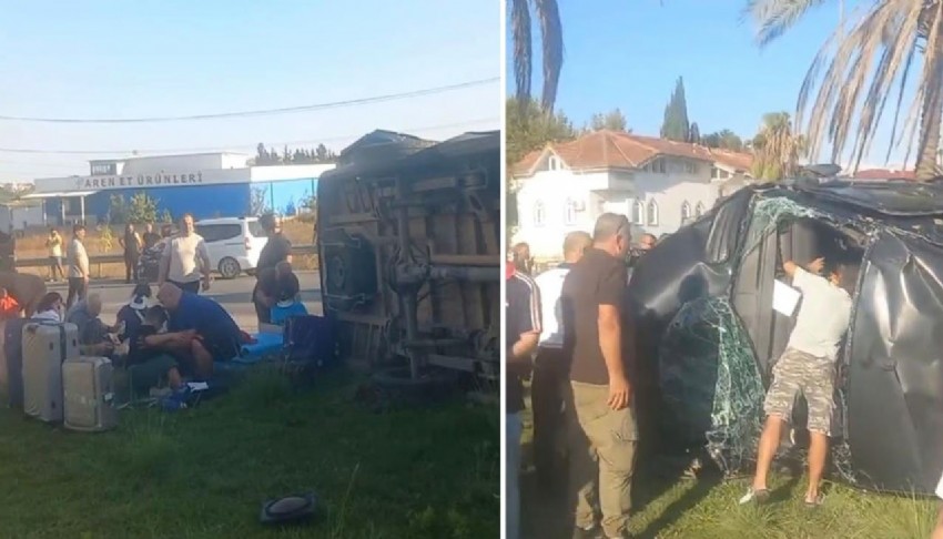 Turist minibüsü zincirleme kazaya karıştı: Çok sayıda yaralı var