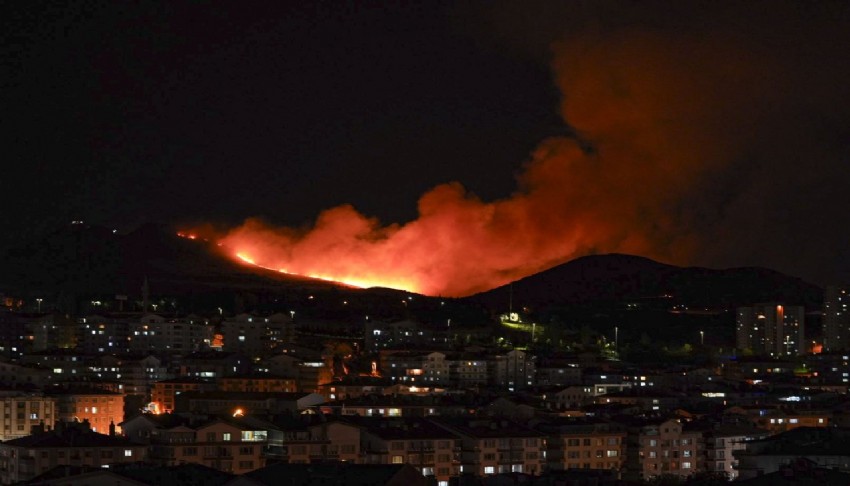 Ankara'da alevlerle mücadele: Fail gözaltına alındı