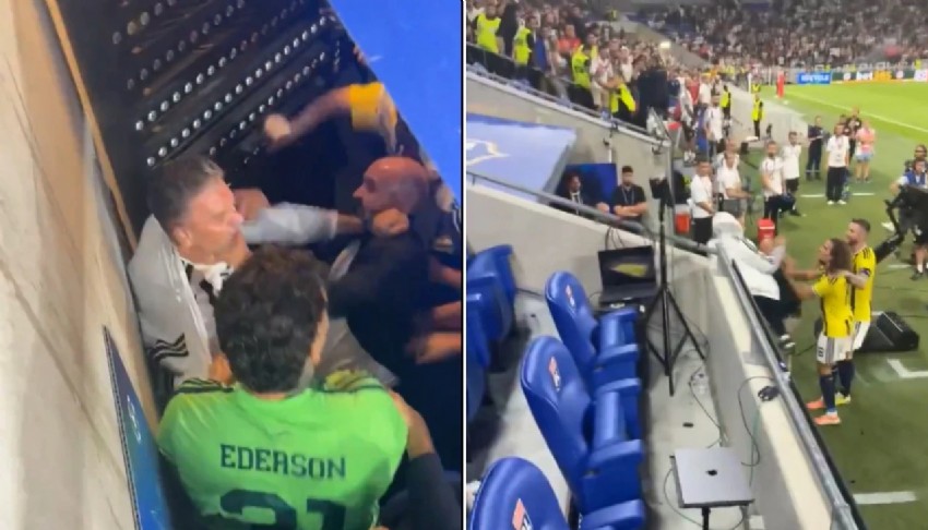 Maç sonu saha karıştı: Lyon'lu taraftar Guendouzi'ye saldırdı