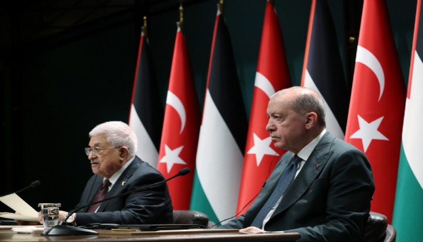 Cumhurbaşkanı Erdoğan, Filistin Devlet Başkanı Mahmud Abbas'ı ağırladı: 'Bağımsız Filistin için mücadele edeceğiz'