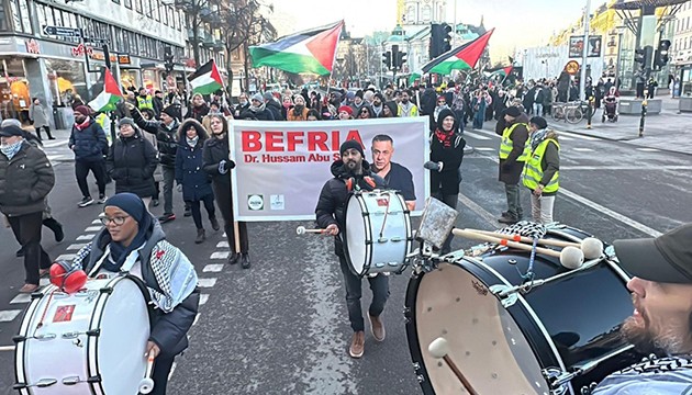 İsveç'te Gazze protestosu