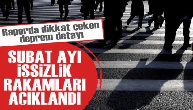 Şubat ayı işsizlik rakamları açıklandı! Raporda dikkat çeken 'deprem' detayı...