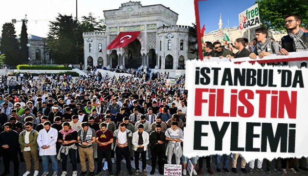 İstanbul'da öğrencilerden Filistin eylemi