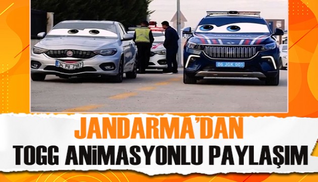 Jandarma'dan TOGG animasyonlu paylaşım