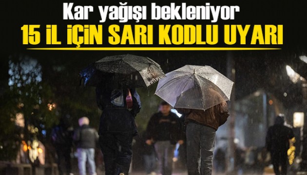 Meteoroloji 15 il için 