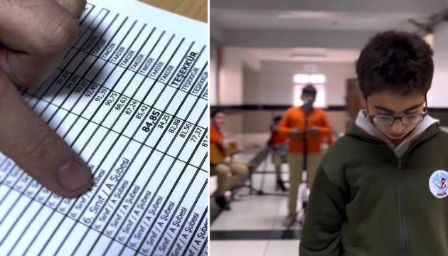 Öğrencilerden 'Ferdi Tayfur' şarkılı video: Takdir belgesi alamayınca...