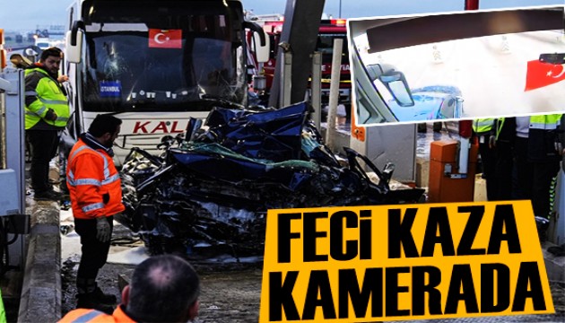 Gişelerdeki korkunç kaza kamerada