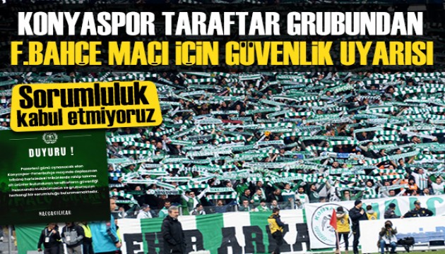 Konyaspor taraftar grubu Nalçacılılar'dan tepki çeken duyuru