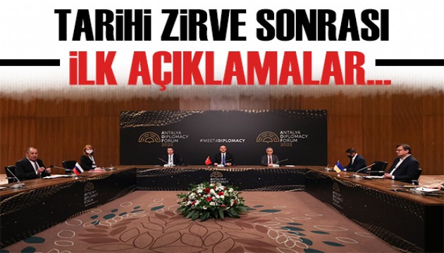 Tarihi zirve sonrası ilk açıklamalar...