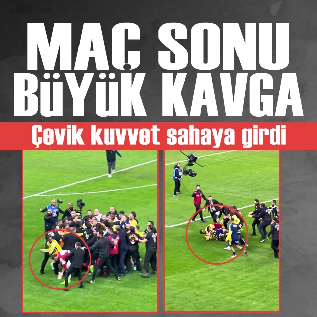 Derbi sonrası saha savaş alanına döndü: Abdülkerim ile Brown'ı zor ayırdılar