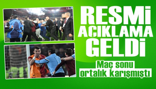 Trabzonspor'dan 'kavga' açıklaması