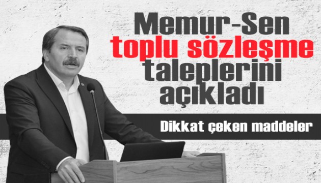 Memur-Sen'den toplu sözleşme teklifi!