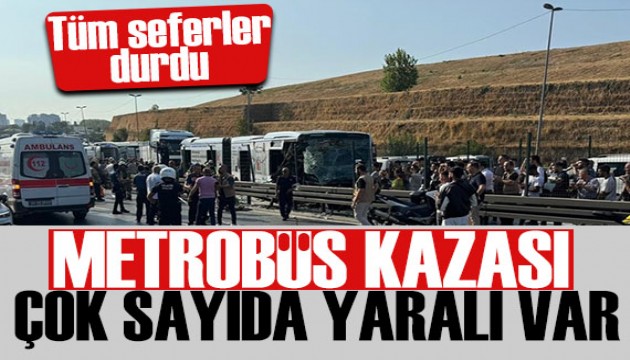 Küçükçekmece'de metrobüs kazası: Çok sayıda yaralı var