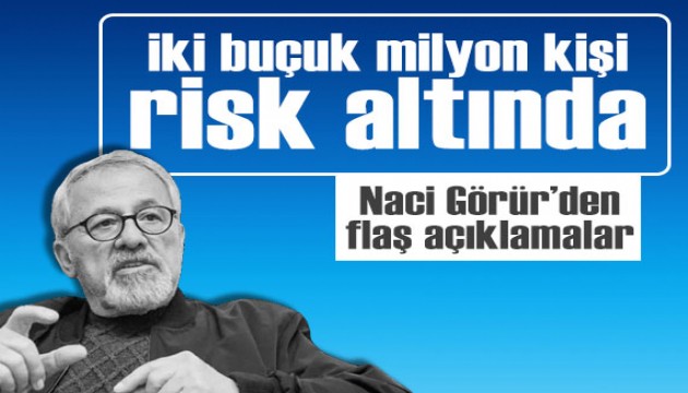 Prof. Dr. Naci Görür'den flaş açıklamalar: 2,5 milyon kişi risk altında!