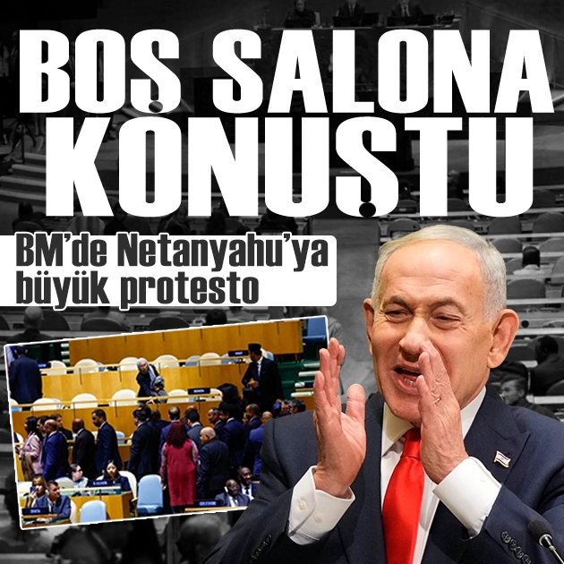 BM Genel Kurulu'nda Netanyahu'ya büyük protesto