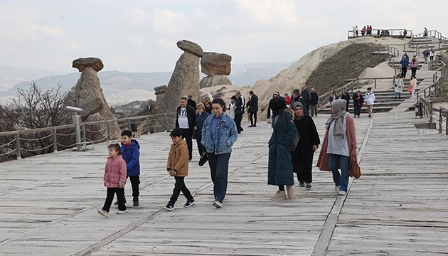 Kapadokya'da bayram yoğunluğu