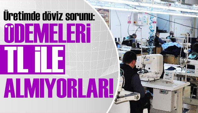 Üretimde döviz sorunu: Ödemeleri TL ile almıyorlar!