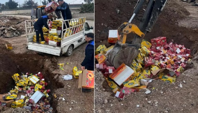 Öğrencilere yedireceklerdi! Hepsi toprağa gömüldü