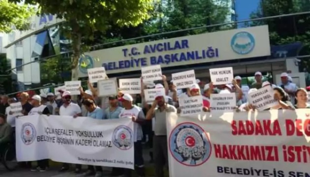 Avcılar Belediyesi önünde eylem