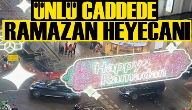 Londra'nın ünlü caddesi ramazan için süslendi
