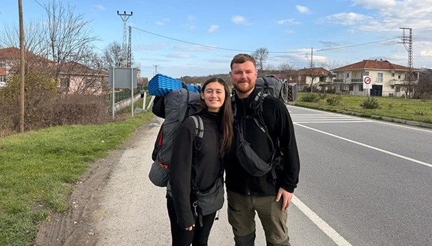 İngiltere'den Vietnam'a yürüyen 2 arkadaş, Samsun'da