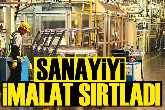 Sanayi üretimini imalat sırtladı