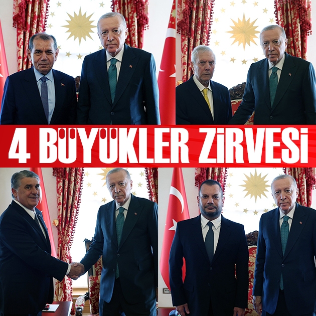 Cumhurbaşkanı Erdoğan, 4 kulübün başkanlarını ve yöneticilerini kabul etti
