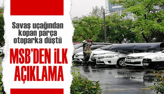 Ankara'da bir otoparka F-4 savaş uçağı parçası düştü! MSB'den açıklama...