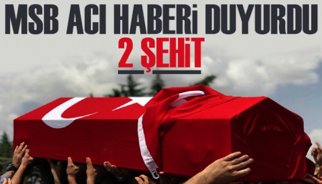 MSB acı haberi duyurdu: 2 şehit