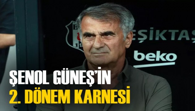 İşte Şenol Güneş'in Beşiktaş'ta 2. dönem performansı