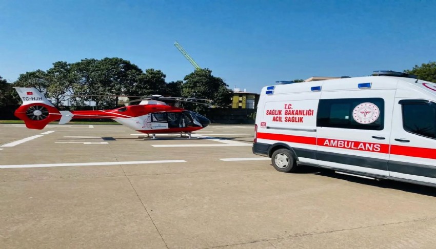 Şırnak'ta travma geçiren bebek helikopterle Diyarbakır'a sevk edildi