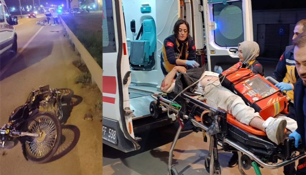 Motosikletle yarış hastanede bitti: 6 yaralı