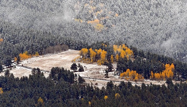 Kar ve sonbahar bir arada