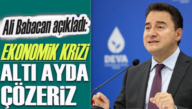 Babacan: Krizi 6 ayda çözeriz