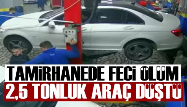 Tamirhanede feci ölüm! Tonlarca ağırlıktaki aracın altında kaldı