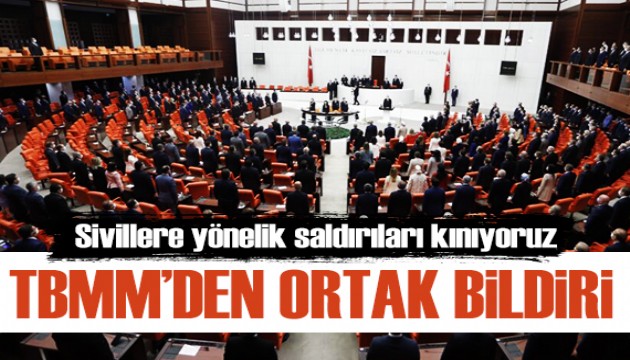 TBMM'den ortak İsrail - Filistin bildirisi: Sivillere yönelik saldırıları kınıyoruz