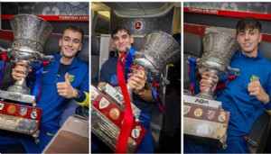 Barcelona'nın kupa sevinci