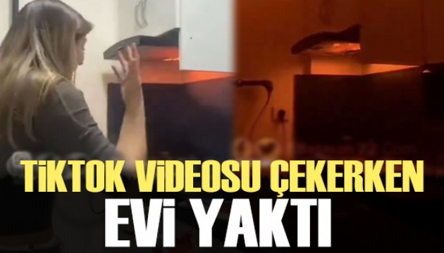 Tiktok videosu çekerken evi yaktı
