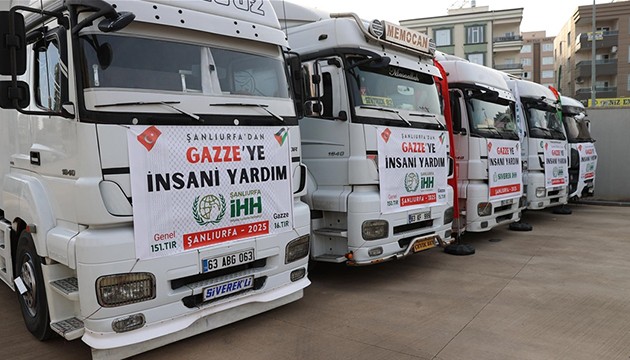 Şanlıurfa'dan Gazze'ye yardım