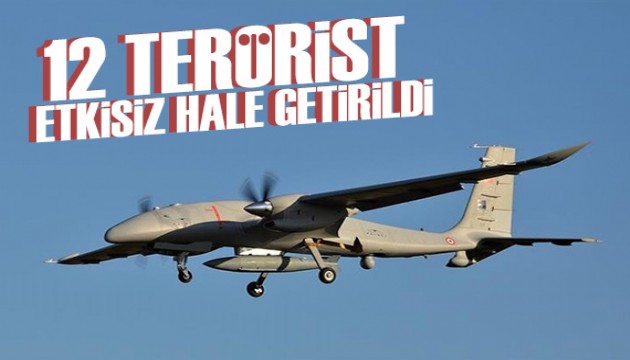 12 terörist etkisiz hale getirildi