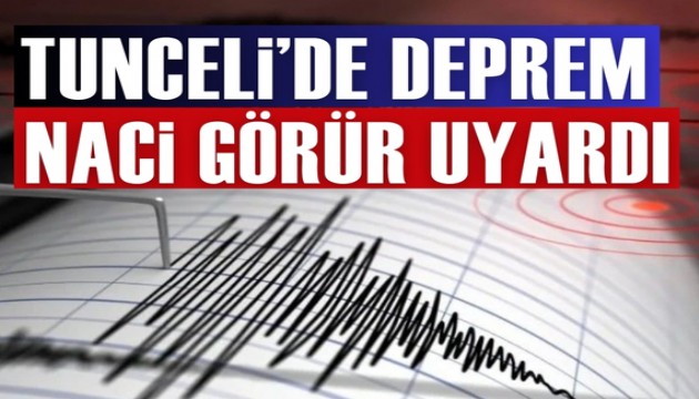 Tunceli'de deprem
