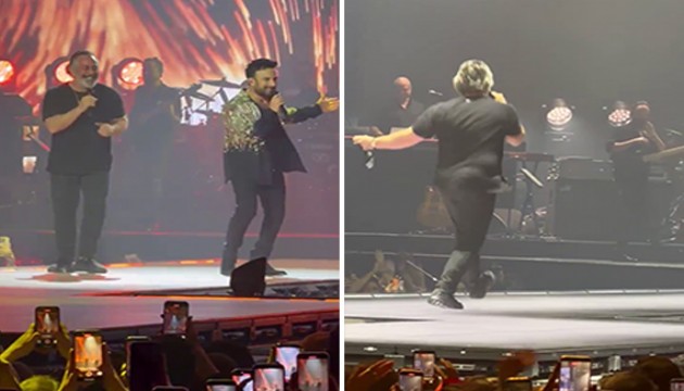 Sahnede sürpriz buluşma: Tarkan ile Cem Yılmaz'dan 